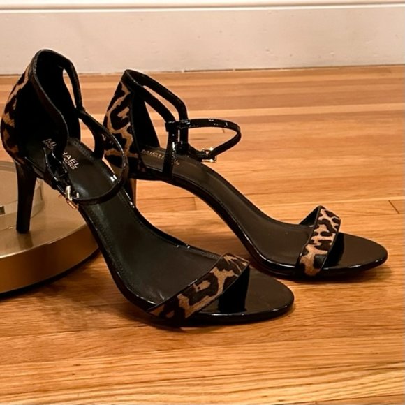 Michael Kors Shoes Michael Kors Leopard Print Strappy High Heel